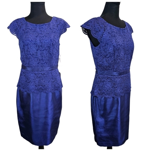 Alex Evenings Dresses & Skirts - NWT Alex Evenings Blue Lace Party Dress Sz 6 Petite Cocktails Formal Elegant